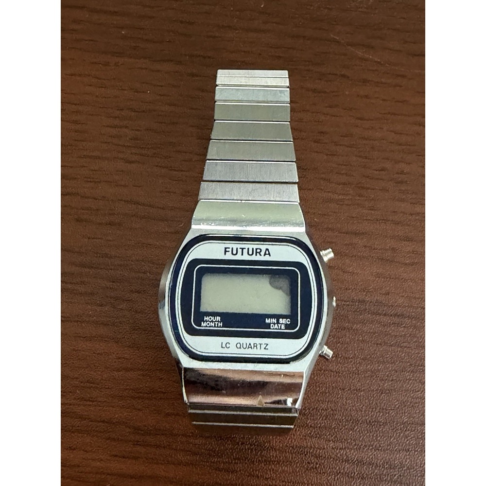 Vintage Men's Futura LC Quartz Stainless Steel Watch Hong Kong Untested‎